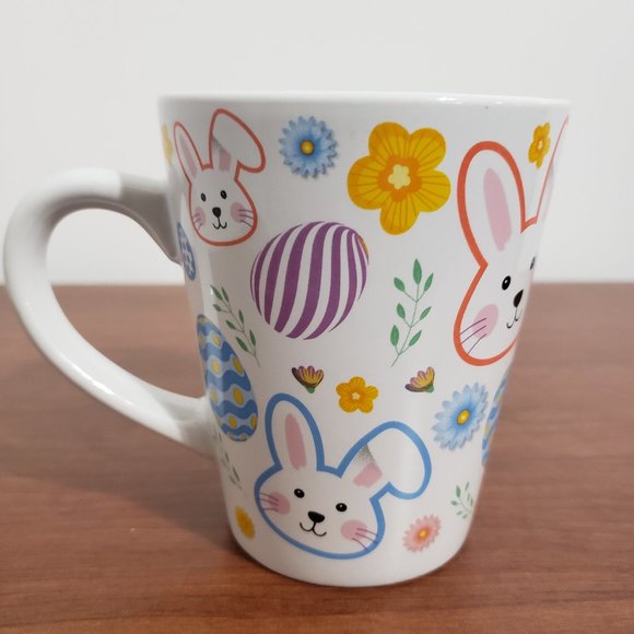 Easter Bunny Egg Mug Coffee Cup Tea Floral Sweet Expressions Holiday Brand New - Picture 3 of 6